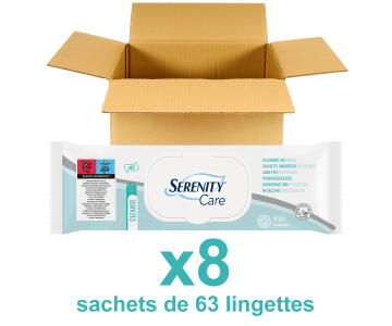 ID Serenity Care - Wet Wipes - 8 sachets de 63 lingettes humides - ONTEX