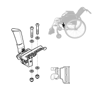 Kit de frein Gauche complet - Fauteuil roulant Manuel Action 2ng position de roue reculée - INVACARE