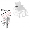 Manchette Courte - Accoudoir Fauteuil Action NG - Longueur 28 cm - INVACARE