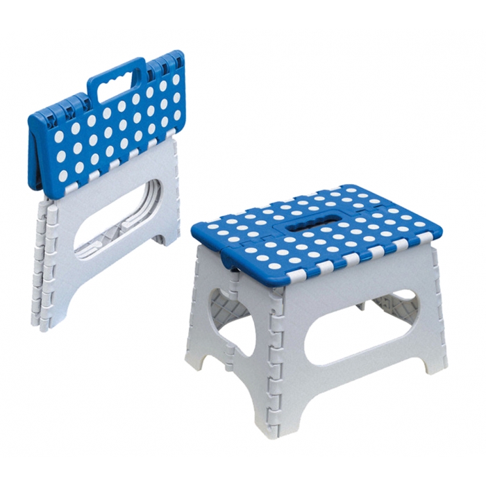 Marche-pied double bicolore, blanc/bleu