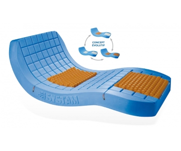 Matelas Anti-Escarres - Viscoélastique et Air - Viscoflex Air+ Air - Largeur 90cm - avec Housse Intégrale Polymaille - Non compressé - SYSTAM