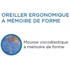 Oreiller Ergonomique - Réversible - Mousse Mémoire de Forme - C150P - SYSTAM