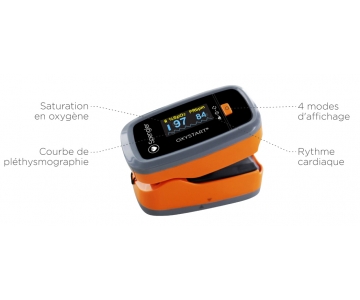 Oxymètre de Doigt - OxyStart - Orange - SPENGLER