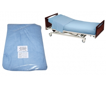 Pack de 3 Draps - pour Lit 90 cm - Bleu - PHARMAOUEST