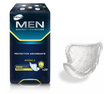 TENA Men - Niveau 2 - Medium - Paquet de 20