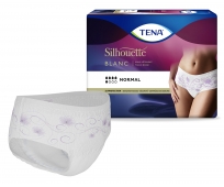 TENA Silhouette - Taille basse - Normal Blanc - Taille M - Paquet de 12