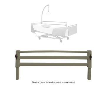 Rallonge 20 CM - Lit Euro 3000 - Largeur 90 cm - Bronze - HMS VILGO