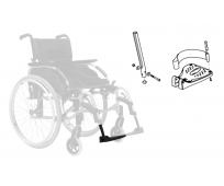 Repose-jambe et pied Gauche articulée BZ8 Noir pour fauteuil roulant  Vermeiren D200 ou V300