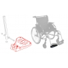 Palette Repose-pied - Droit - Fixe - Fauteuil roulant Action 2 NG - INVACARE