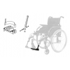 Repose Pied Gauche avec Tige - Fauteuil Roulant Action NG - INVACARE