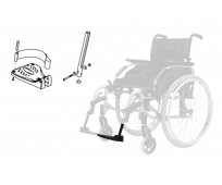 Repose-jambe et pied Gauche articulée BZ8 Noir pour fauteuil roulant  Vermeiren D200 ou V300