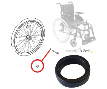 Rondelle elliptique pour axe de roues arrières de fauteuil roulant Action NG - INVACARE