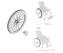 Roue arrière Fauteuil Roulant Complète - 24