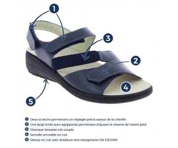 Chaussures CHUT - Femme - Gaelle Marine - PODOWELL