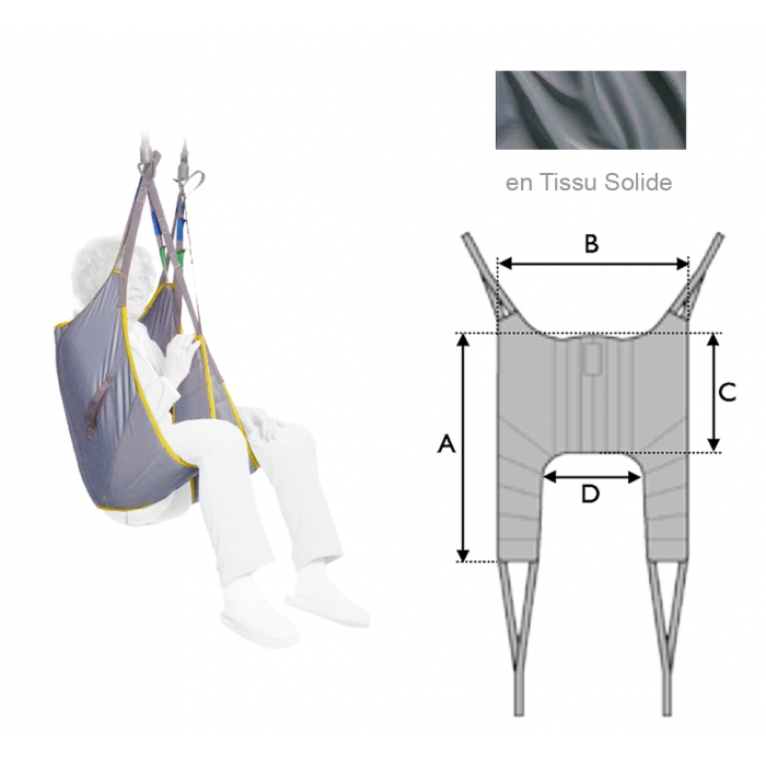 Sangle Universelle Standard - Lève-personne - Tissu - Solide - INVACARE -  Lèves Personne - Univers Santé