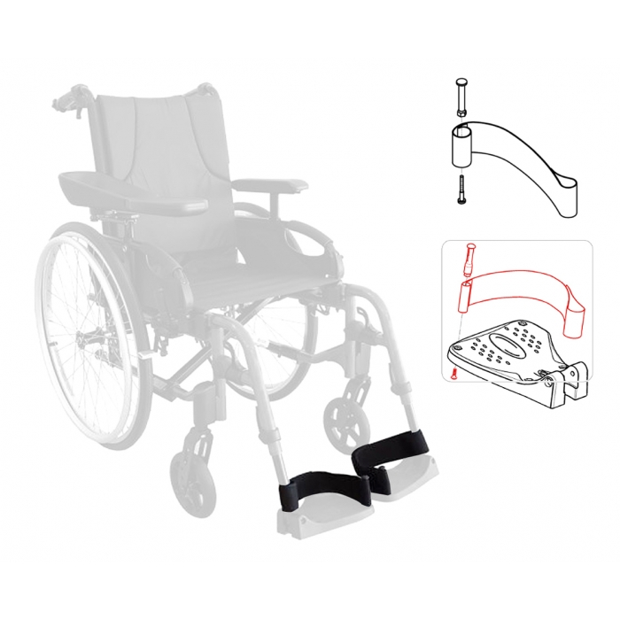 Sangle de rinçage réglable D-ring, 1 paire, support de pied