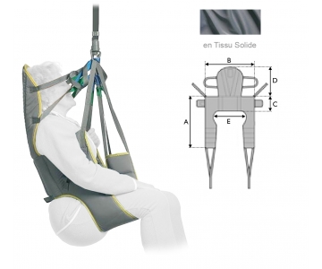 Sangle Toilette - avec Têtière - Lève-personne - Tissu - Solide - INVACARE