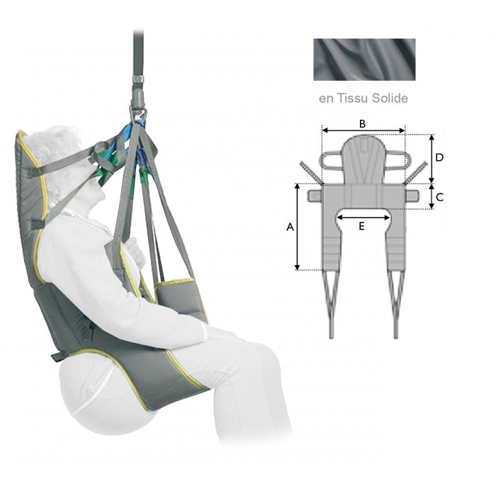 Sangle Hamac - avec Têtière - Lève-personne - Tissu - Spacer