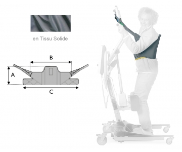 Sangle de Transfert sous axillaire - Tissu - Solide - INVACARE