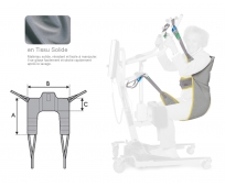 Sangle de Transfert sous axillaire avec sous-cuisses - Tissu - Solide - INVACARE