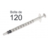 Seringue graduée 3 pièces 1ml - Sans Aiguille - Bte de 120 - BD
