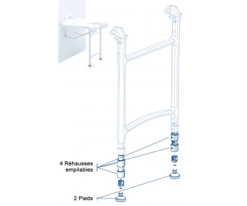 Set Rehausseur pour Siège de Douche Mural Sansibar - INVACARE