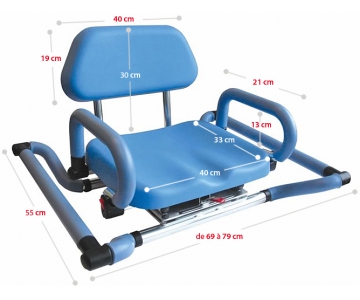 Siège de Bain Pivotant - Dakara - DUPONT by DRIVE - Sièges & Planches de  Bain - Univers Santé