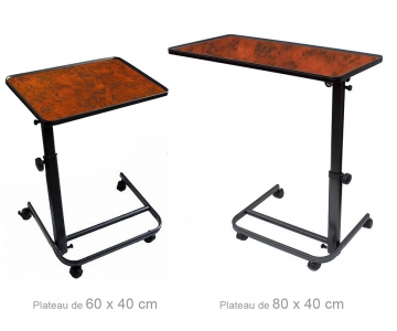 Table de Lit - Hauteur Réglable - Plateau Inclinable - Ronce De Noyer - Diffusion - HERDEGEN