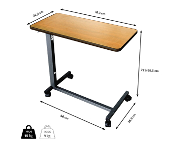 Table de lit Simplex Lift - Hauteur réglable par vérin - IDENTITES