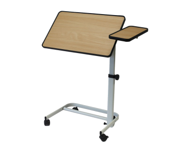 Table de Lit - Hauteur Réglable - Plateau Inclinable - avec Tablette Latérale Fixe - Hêtre - Diffusion - HERDEGEN