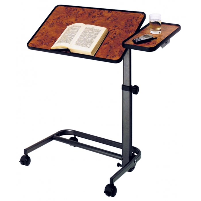 tablette de lit inclinable, table de lit avec plateau inclinable