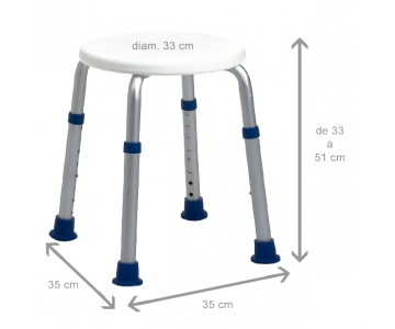 Tabouret Rond - Jinny Blanc - VERMEIREN