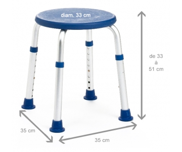 Tabouret Rond - Jinny Bleu - VERMEIREN