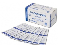 Tampon Alcool 70° - 6,5 x 3 cm - Boite de 100 - Alcomed Pads