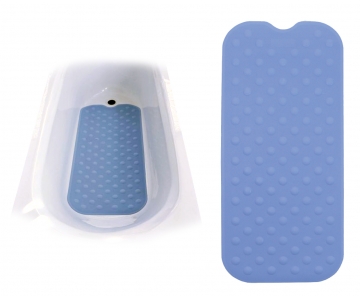 Tapis de Baignoire Antidérapant - 90 x 40 cm - Bleu - DRIVE