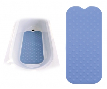 Tapis de bain antidérapant - 90x40 cm - Bleu - DRIVE