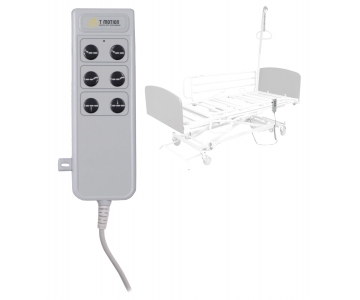 Télécommande TH2  6 boutons - avec clé de verrouillage IP54 - Lit médical AmpliPlus 3 fonctions - HERDEGEN