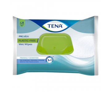 Lingettes imprégnées 3 en 1 - Wet Wipes Proskin - Plastic Free - Sachet de 48 - TENA