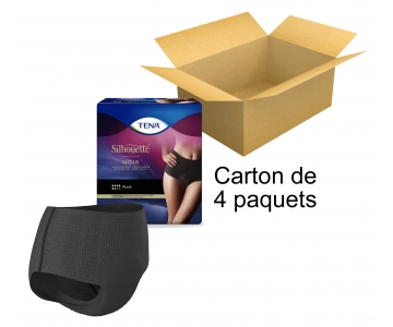 TENA Silhouette - Taille haute - Plus noir - Large - x8 - Carton de 6 paquets