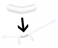 Tube barre Futura - 15cm - Coudée 30° - INVACARE