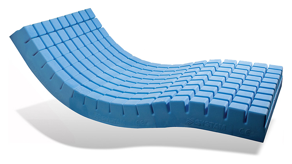 Matelas Anti-Escarres - Gaufrier - Largeur 90 cm - Hauteur 14 cm - Polyplot - Drap Housse Polyfilm 