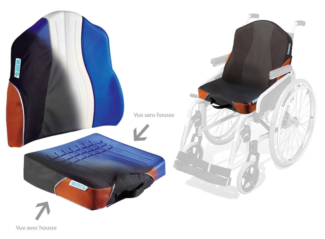 Pack thérapeutique Coussin Anti-Escarres + Dosseret 