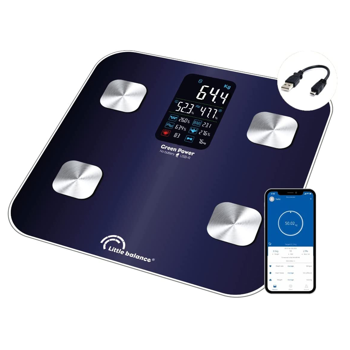 Pèse-personne Impédancemètre connecté - Cardio X4 - USB-R 