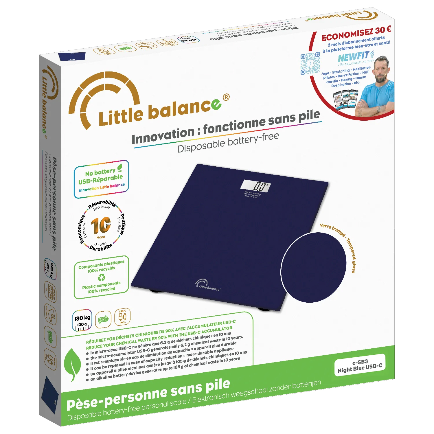 Pèse-Personne - SB3 - Night Blue - Sans pile  