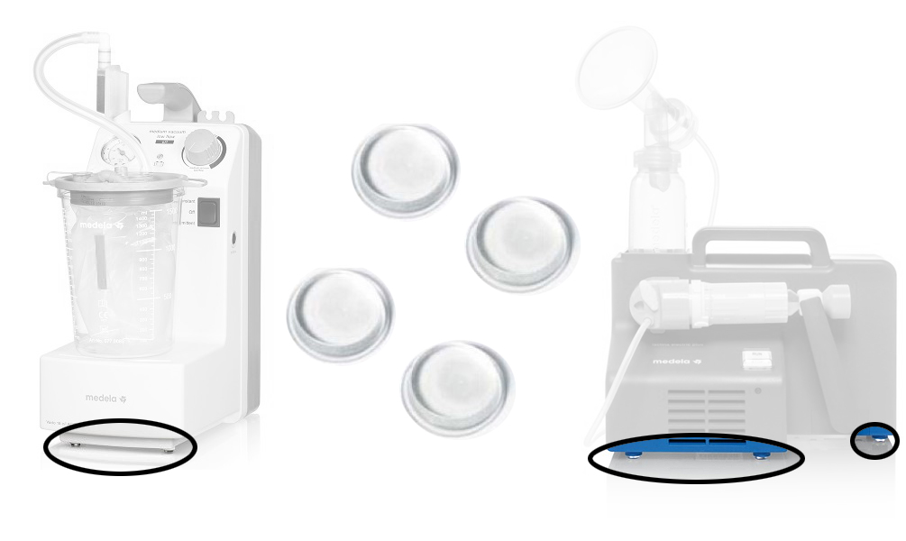 Pied élastomère pour Tire-lait Lactina ou aspirateur Vario - Par 4 