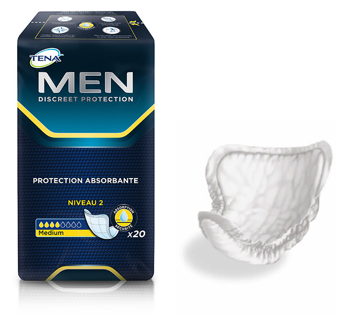 TENA Men - Niveau 2 - Medium - Paquet de 20