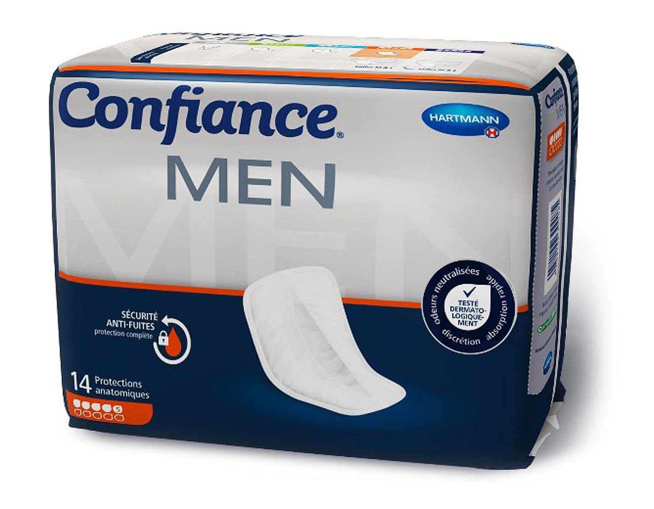 Confiance Protection Men - 5 gouttes - Paquet de 14 