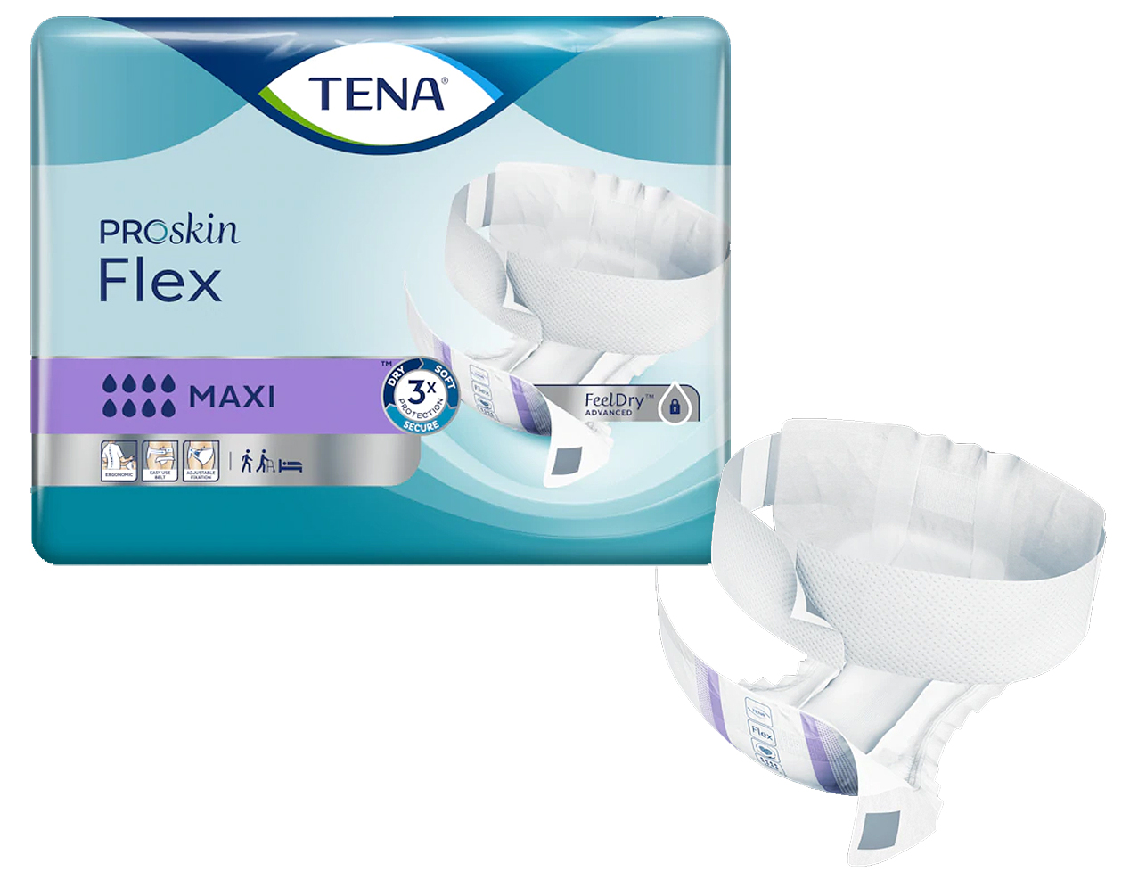 TENA Flex Proskin - Maxi - Taille L - Paquet de 22