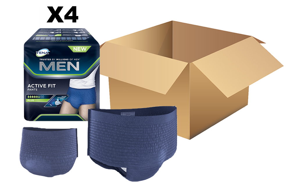 TENA Men - Active Fit - Large - x8 - Carton de 4 paquets