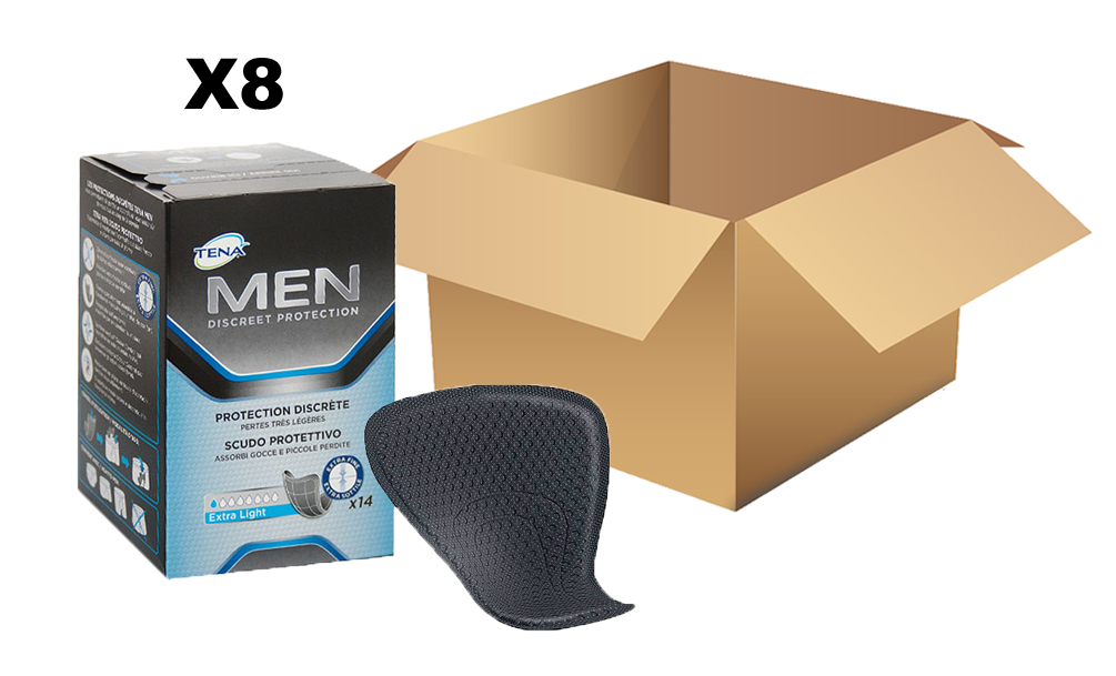 TENA Men - Extra light - x14 - Carton de 8 paquets